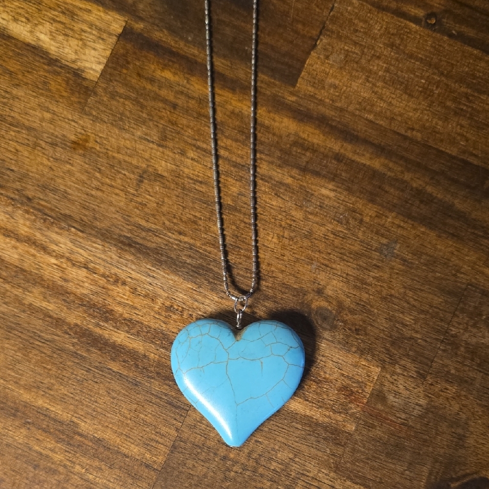 Turquoise Heart Pendant Necklace